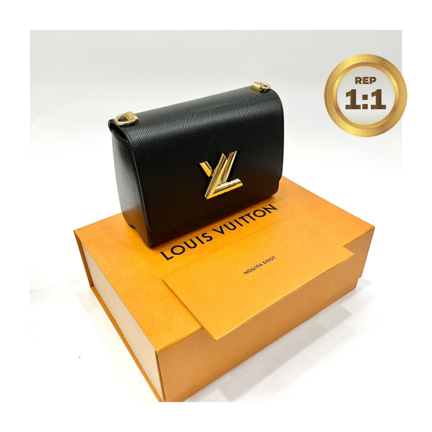 [REP 1:1] Louis Vuitton Twist MM Epi Black For Women 9.4in/23cm